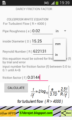 Piping Calculation - Image screenshot of android app