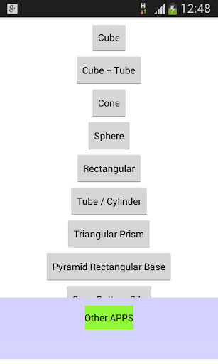 Volume Calculator - Image screenshot of android app