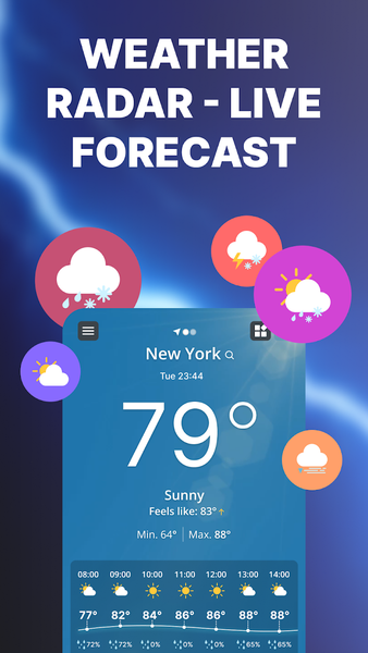 Live Weather Radar & Forecast - عکس برنامه موبایلی اندروید