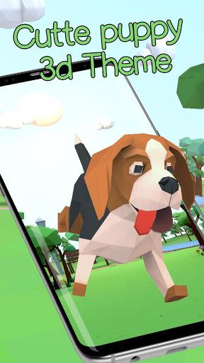 3D Cute puppy theme&Lovely dog wallpaper - عکس برنامه موبایلی اندروید