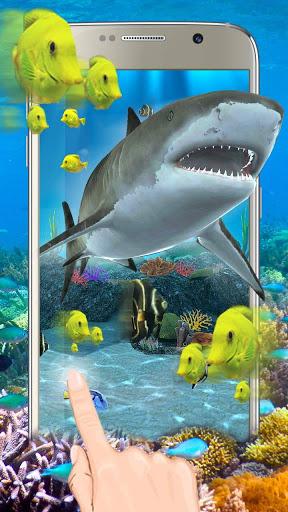 ۳D Ocean Shark Theme(shake&get effect) - عکس برنامه موبایلی اندروید