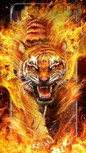 Flame Tiger Live Wallpaper - Image screenshot of android app