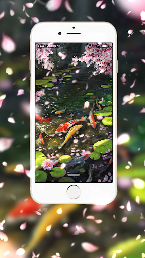 Koi Fish Live Wallpaper - Image screenshot of android app