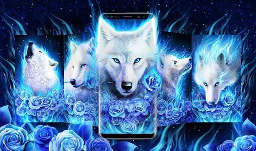 White Wolf Live Wallpaper - Image screenshot of android app