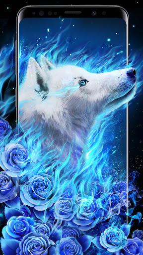 White Wolf Live Wallpaper - Image screenshot of android app