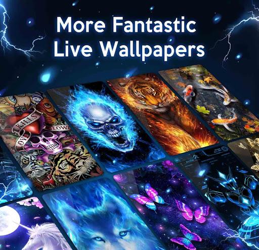 Blue Fire Skull Live Wallpaper - عکس برنامه موبایلی اندروید