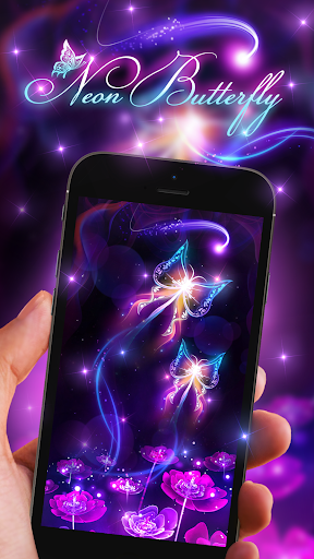 Fluorescent Butterfly Live Wallpaper - عکس برنامه موبایلی اندروید