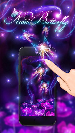 Fluorescent Butterfly Live Wallpaper - عکس برنامه موبایلی اندروید