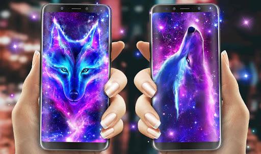 Night Sky Wolf Live Wallpaper - عکس برنامه موبایلی اندروید