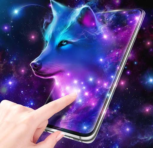 Night Sky Wolf Live Wallpaper - عکس برنامه موبایلی اندروید