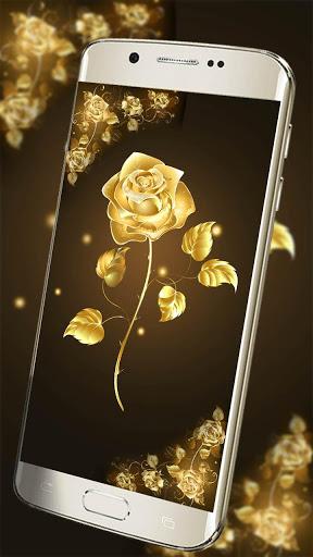 Gold Rose Live Wallpaper - Image screenshot of android app