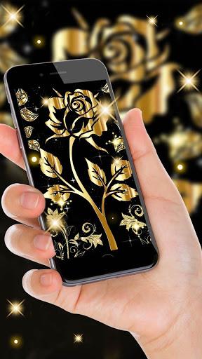 Gold Rose Live Wallpaper - Image screenshot of android app