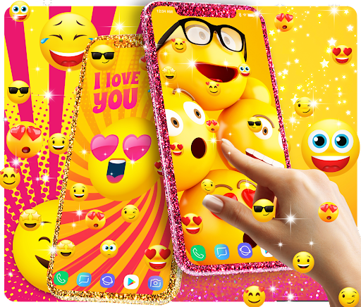 Funny smiley emoji wallpapers - Image screenshot of android app