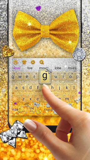 3D Gold Glitter Keyboard - عکس برنامه موبایلی اندروید