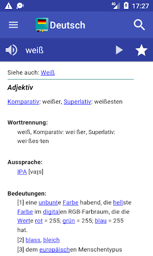 German Dictionary Offline - عکس برنامه موبایلی اندروید