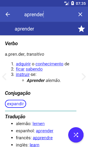 Portuguese Dictionary Offline - عکس برنامه موبایلی اندروید