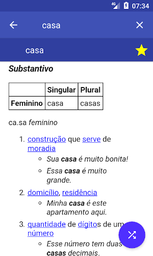 Portuguese Dictionary Offline - عکس برنامه موبایلی اندروید