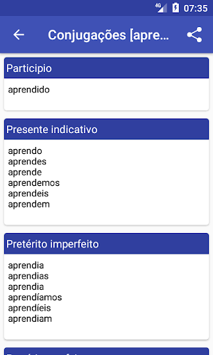 Portuguese Dictionary Offline - عکس برنامه موبایلی اندروید
