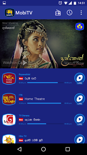 MobiTV - Sri Lanka TV Player - عکس برنامه موبایلی اندروید