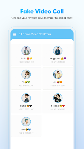 B.T.S Fake Video Call : B.T.S Call You - Image screenshot of android app