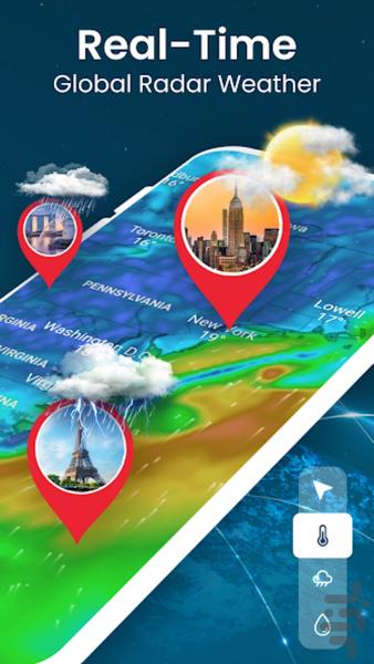هواشناسی حرفه ای و دقیق ماهواره ای - عکس برنامه موبایلی اندروید