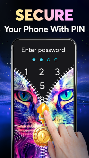 Zipper Lock Screen: Zip Locker - Image screenshot of android app