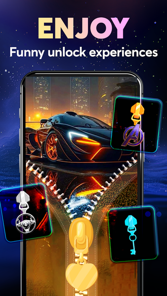 Zipper Lock Screen: Zip Locker - Image screenshot of android app