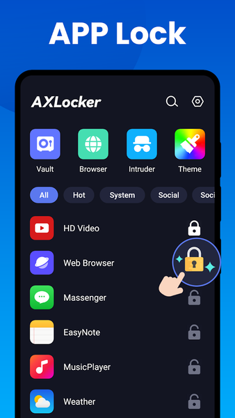 App lock - Fingerprint,Applock - عکس برنامه موبایلی اندروید