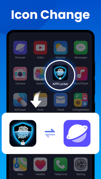 App lock - Fingerprint,Applock - عکس برنامه موبایلی اندروید