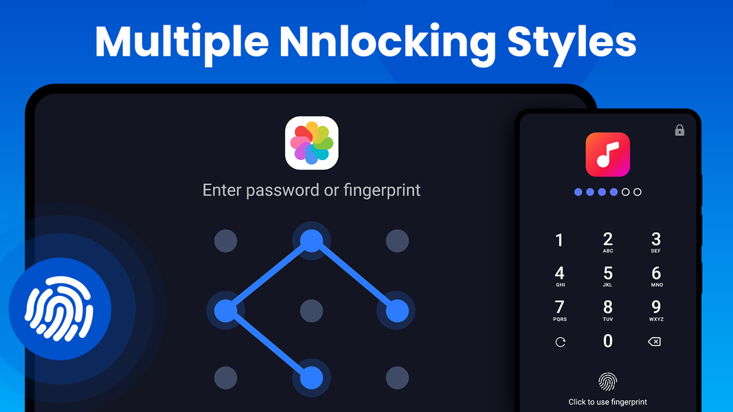 App lock - Fingerprint,Applock - عکس برنامه موبایلی اندروید