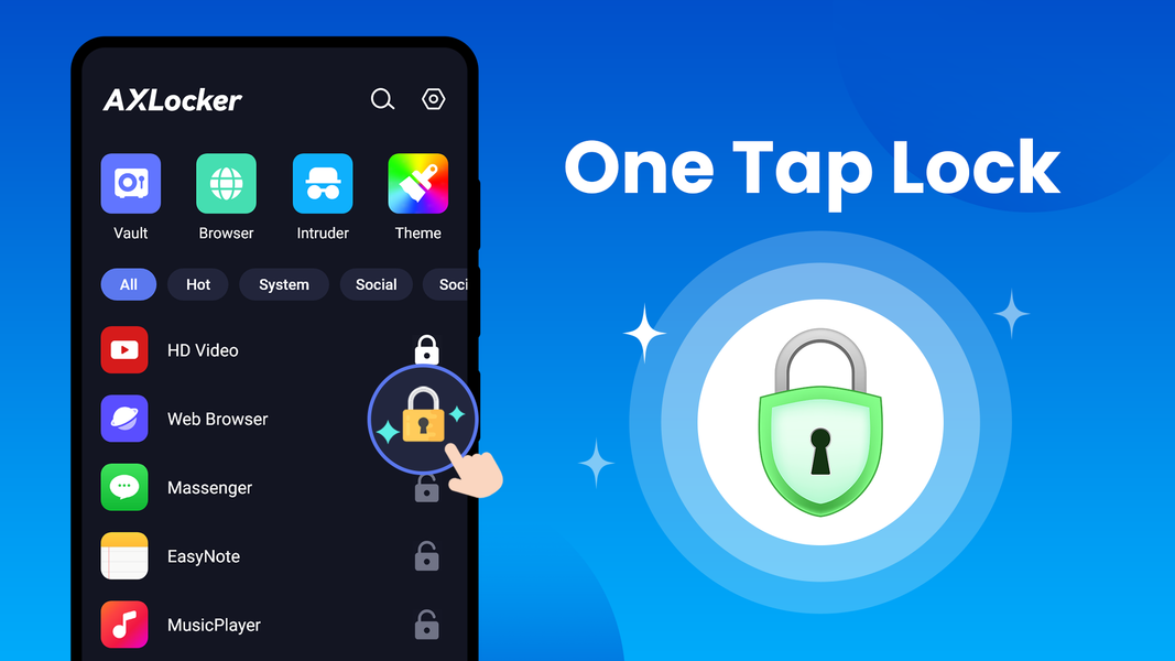 App lock - Fingerprint,Applock - عکس برنامه موبایلی اندروید