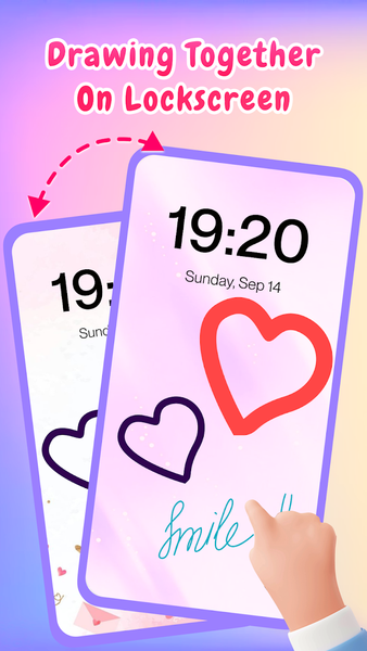 Lockscreen Drawing : Love Draw - عکس برنامه موبایلی اندروید