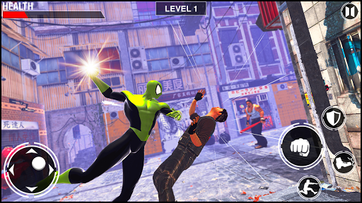 Wicked Joker Spider Battle Hero Fight Rope Power - Gameplay image of android game