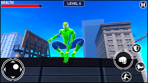 Wicked Joker Spider Battle Hero Fight Rope Power - Gameplay image of android game