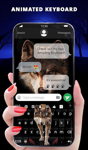 Lone Wolf Wallpaper + Keyboard - Image screenshot of android app