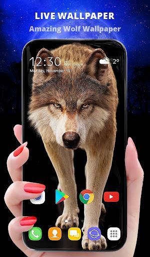 Lone Wolf Wallpaper + Keyboard - Image screenshot of android app