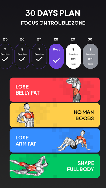 Weight loss in ۳۰ days workout - عکس برنامه موبایلی اندروید