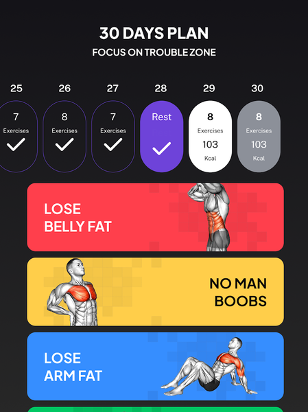 Weight loss in 30 days workout - Image screenshot of android app