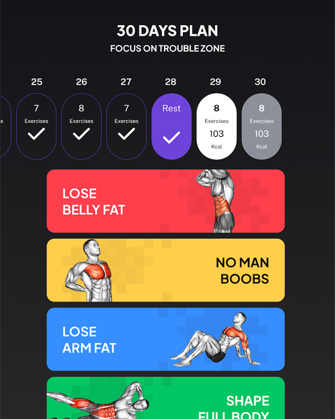 Weight loss in 30 days workout - Image screenshot of android app