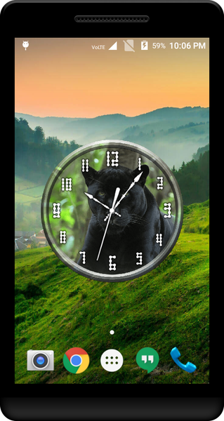 Black Panther Clock Live WP - Image screenshot of android app