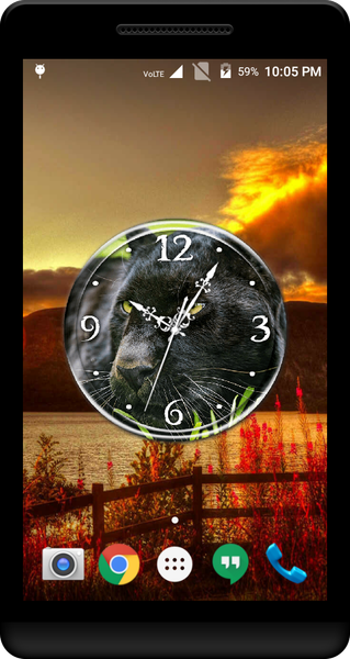 Black Panther Clock Live WP - Image screenshot of android app