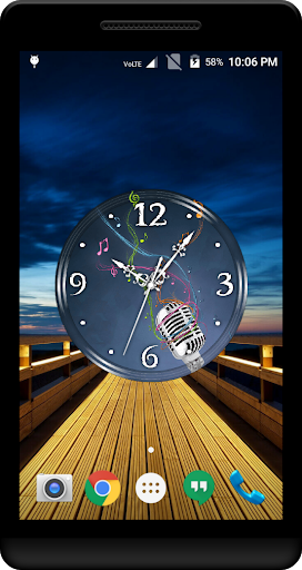 Music Clock Live Wallpaper - Image screenshot of android app