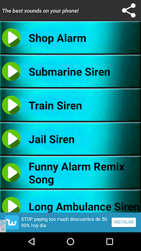 Loud Siren Ringtones Remix - Image screenshot of android app
