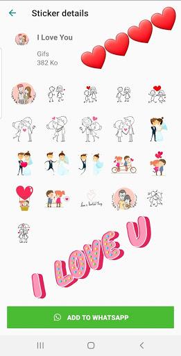 Romantic Love Stickers WAStick - Image screenshot of android app