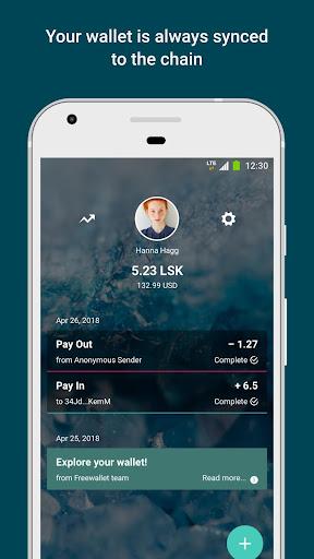 Lisk Wallet - Image screenshot of android app