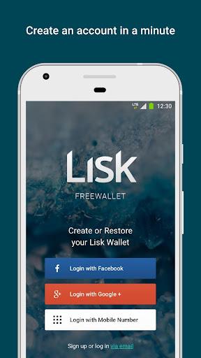 Lisk Wallet - Image screenshot of android app