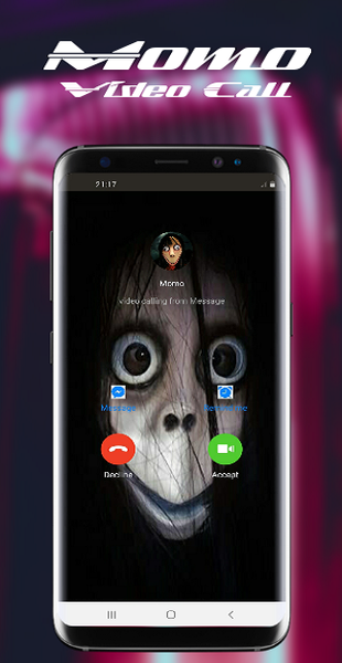 Video Call Scary Momo Horror - Image screenshot of android app