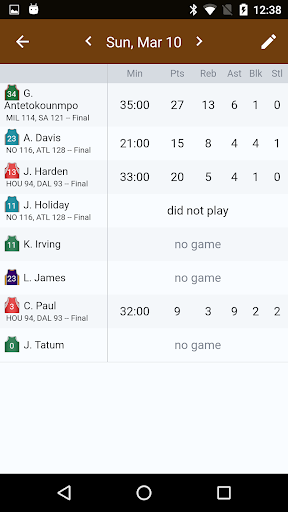Sports Alerts - NBA edition - Image screenshot of android app