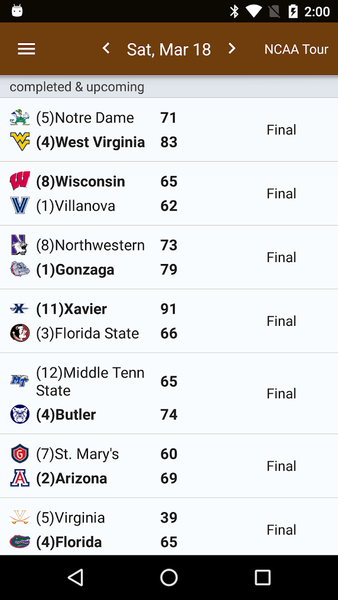 Sports Alerts- NCAA Basketball - Image screenshot of android app