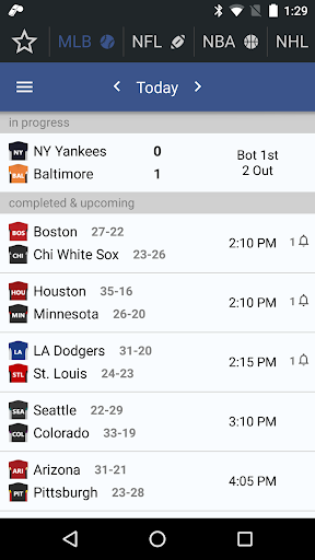 Sports Alerts - live scores - Image screenshot of android app